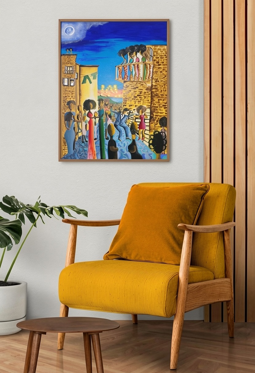 An original Naomi Artworks painting staged in a private residence